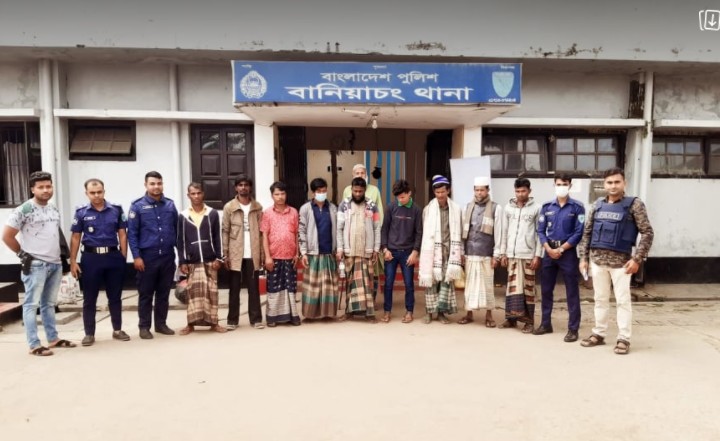 বানিয়াচংয়ে থানা পুলিশের বিশেষ অভিযান